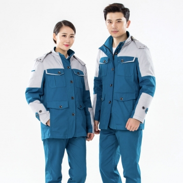 草绿拼灰色冬季工作服MF20-2
