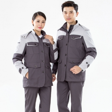 铁灰拼清灰冬季工作服MF20-3