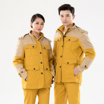 黄拼灰色冬季工作服MF20-4