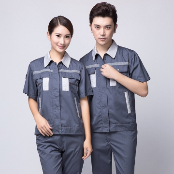  中灰拼雪白任务服AD09-4