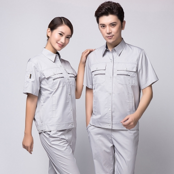 银白色夏季工作服AD11-4