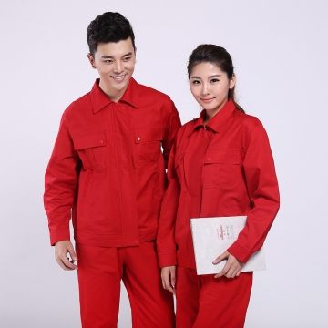 大红色春秋工作服AC091