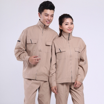 米黄色春秋工作服AC119