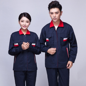 藏青色拼紫色秋季工作服AC02-1