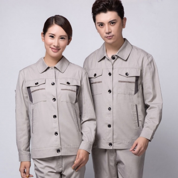 浅灰拼中灰春秋工作服AC06-1