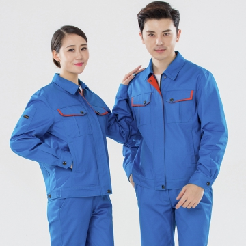 浅绿拼橙黄色春季工作服AC13-4