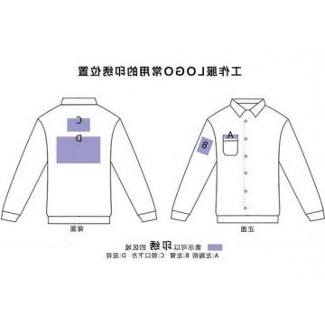 　工作服的logo印在哪里?