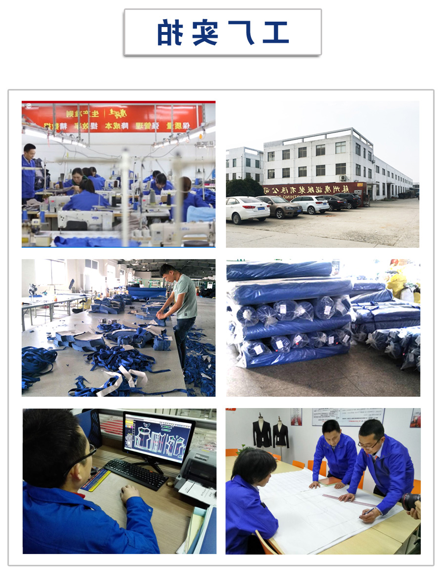 驼色配深蓝工作服AC073(图3)