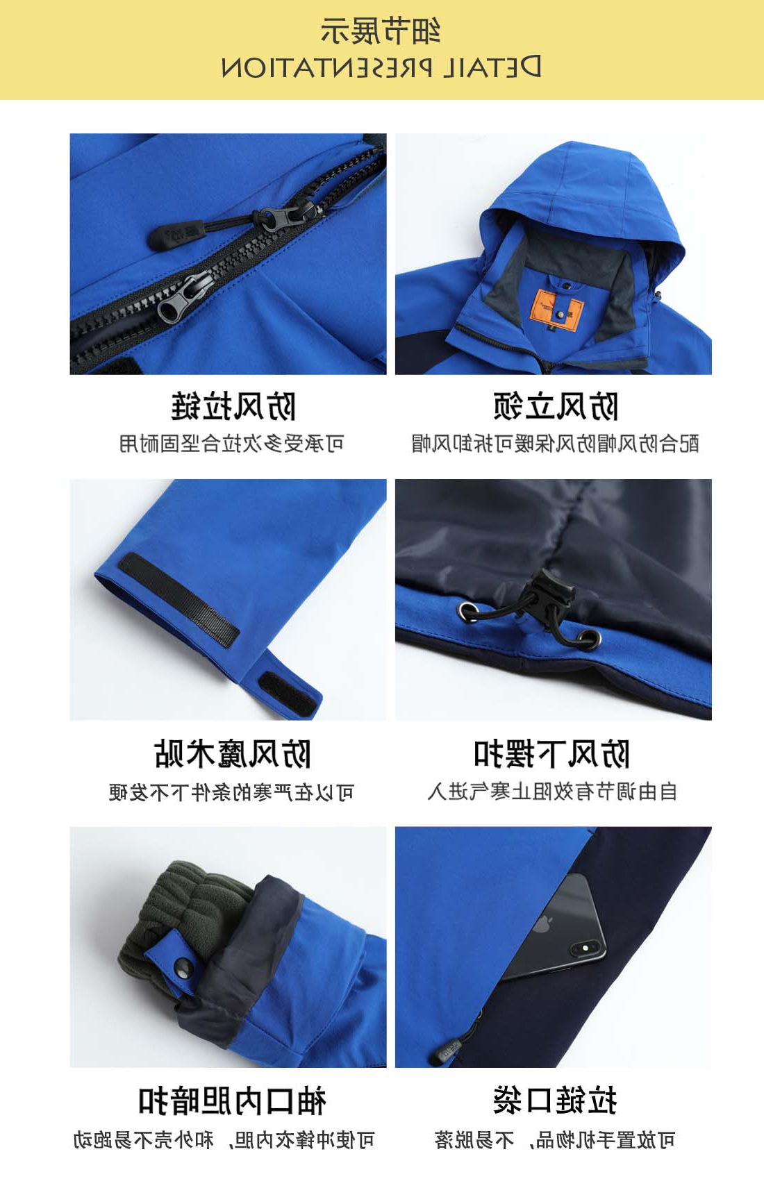 蓝色冲锋衣CFY1903-2(图5)