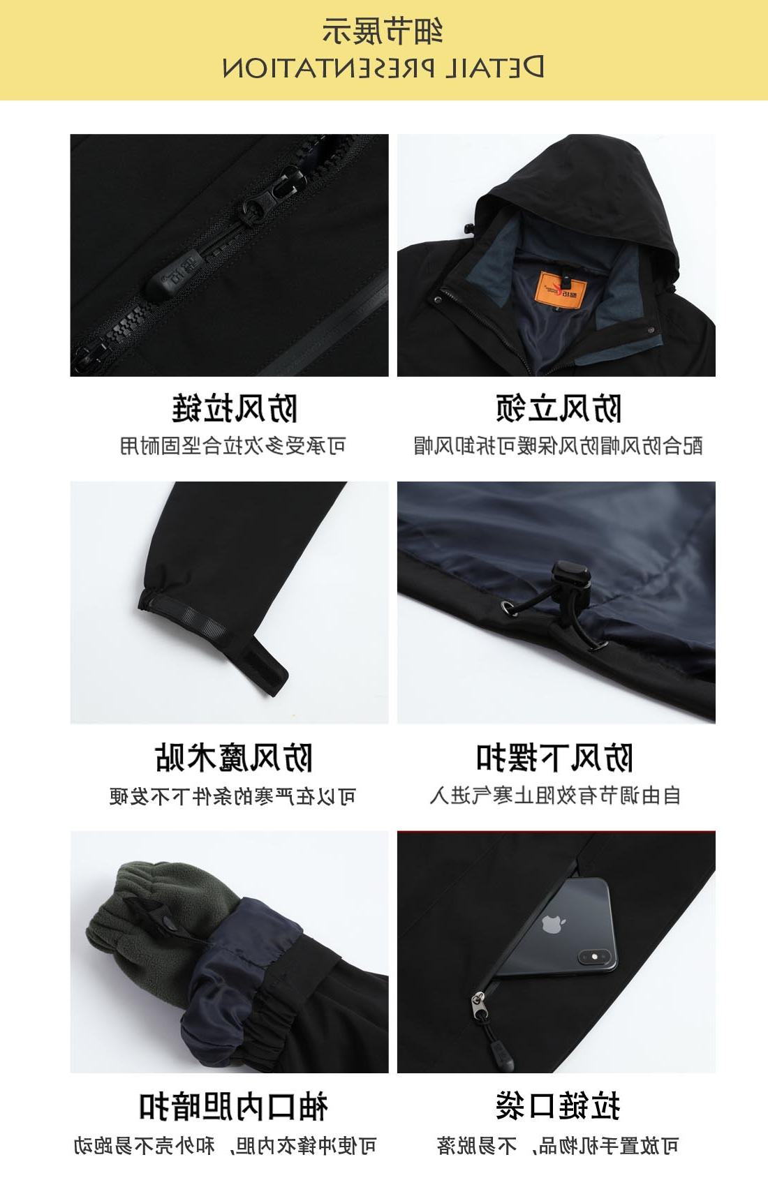 黑色冲锋衣CFY1904-6(图5)